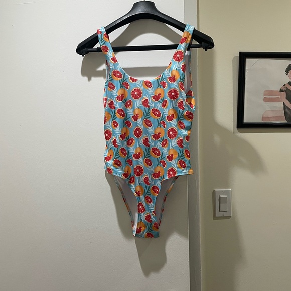 Brand New/ Never Worn Hayley Elsaesser Blood Orange Print One Piece Swimsuit XXL - Picture 6 of 6